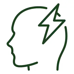 Kopf mit einem Blitz Icon